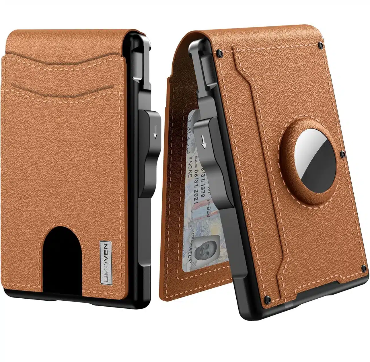 umoven AirTag Wallet - with Money Clip, RFID Blocking, trackable